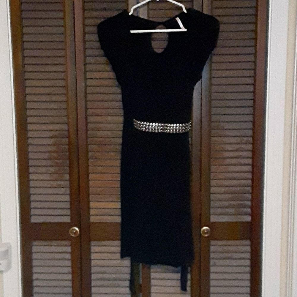 Rue 21 Black Scoop Neck Short Sleeve Dress Size S